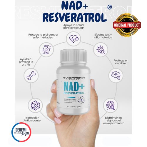 NAD+ RESVERATROL 500MG 60 CAPS ORIGINAL